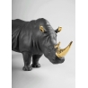 Figurka Nosorożec czarno-złoty 45 cm - edycja limitowana - Lladró