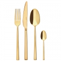 Komplet sztućców Rock złoty 24 szt. - Sambonet
