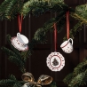 Zestaw 3 ozdób świątecznych w kształcie naczyń do serwowania - Toy's Delight Decoration
