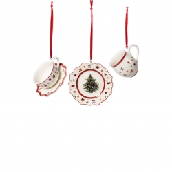 Zestaw 3 ozdób świątecznych w kształcie naczyń do serwowania - Toy's Delight Decoration