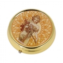 Pill Box Wiosna 1900, 5 cm - Alphonse Mucha