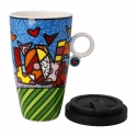 Kubek z pokrywką Love 400 ml - Romero Britto