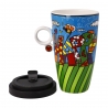 Kubek z pokrywką Happy 400 ml - Romero Britto Goebel 66453121