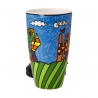 Kubek z pokrywką Happy 400 ml - Romero Britto Goebel 66453121