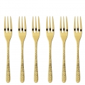 Zestaw 6 widelczyków do ciasta złote - Sambonet