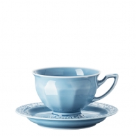 Filiżanka do kawy 180 ml ze spodkiem - Maria en Vogue Blue Rosenthal 10430-407170-14741/14742