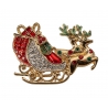 Świąteczna ozdoba broszka 5 cm Noel