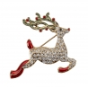 Świąteczna ozdoba Renifer broszka 5 cm Noel