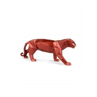 Figurka Pantera metaliczna czerwień 50 cm - Lladro