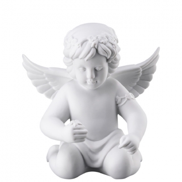Figurka Aniołek z wiankiem średni 10,2 cm