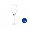 Kieliszki do szampana 4 sztuki - Manufacture Rock Blanc 1137998131
