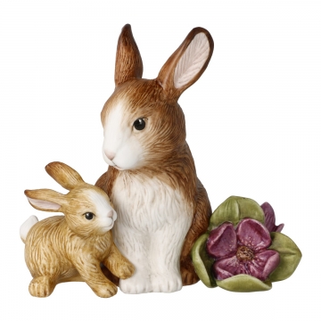 Figurka na rok 2024 Króliki z magnolią 13 cm