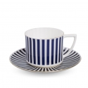 Filiżanka Amelia kobaltowa ze złotym paskiem