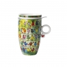 Kubek do herbaty z pokrywką i sitem Birds on a Love Wire 450 ml - James Rizzi Goebel 26103151