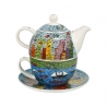 Dzbanek do herbaty z podgrzewaczem My New York City Sunset 1,2 l - James Rizzi Goebel 26103351