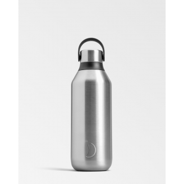 Butelka termiczna Series 2 90% stali nierdzewnej z recyklingu, Stainless Steel (9) 500 ml - Chilly's Bottles