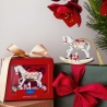 Ozdoba w kształcie konia na biegunach 10,9 x 3,8 x 8,9 cm - Christmas Classics