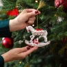 Ozdoba w kształcie konia na biegunach 10,9 x 3,8 x 8,9 cm - Christmas Classics