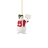 Ozdoba w kształcie bałwanka 6,7 x 4,4 x 9,7 cm - Christmas Classics