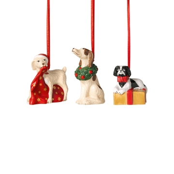 Zestaw 3 ozdób świątecznych wiszących psy - Nostalgic Ornaments Vil 14-8331-6692leroy & Boch
