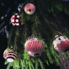Bombki zestaw 2 sztuk w paski 6 cm - Delight