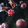 Bombki zestaw 2 sztuk w paski 6 cm - Delight