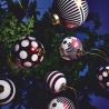 Bombki zestaw 2 sztuk w paski 6 cm - Delight