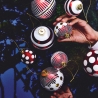 Bombki zestaw 2 sztuk w paski 6 cm - Delight