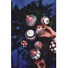 Bombki zestaw 2 sztuk w paski 6 cm - Delight