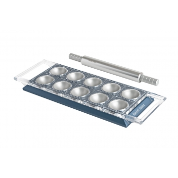 Forma do ravioli okrągłych 50 mm x 10 jasnoniebieska Design Line - Marcato