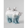 Figurka Mummy bear and babies - Underwater 39 cm - Lladro