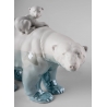 Figurka Mummy bear and babies - Underwater 39 cm - Lladro