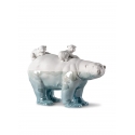 Figurka Mummy bear and babies - Underwater 39 cm - Lladro
