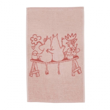 Ręcznik do rąk Moomin Love 30 x 50 cm łososiowy - Muminki