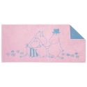 Ręcznik kąpielowy Moomin Family Time 70 x 140 cm różowy - Muminki