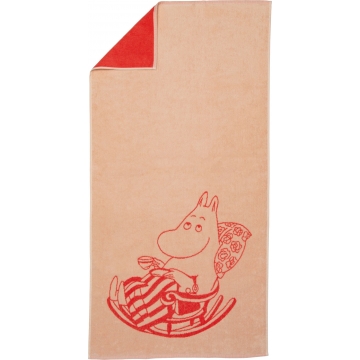 Ręcznik kąpielowy Moomin Mama Muminka 70 x 140 cm łososiowy - Muminki