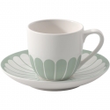 Filiżanka do espresso ze spodkiem - Fleur Vert