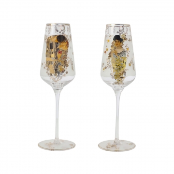 Kieliszki do szampana Adele i Pocałunek, 2szt. - Gustav Klimt Goebel 67075181