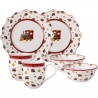 Talerz, miska i kubek świąteczny śniadaniowy Lokomotywa dla 2 osób - Toy's Delight Villeroy & Boch 14-8585-7288