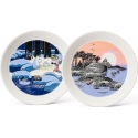 Talerze Latarnia Śnieżna i Dzień Muminków 19 cm 2 szt. - Muminki