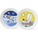 Talerze Ognisko i Żeglarstwo 19 cm 2 szt. - Muminki