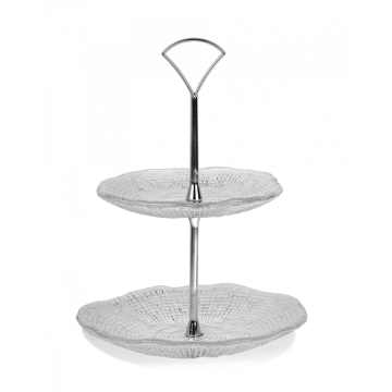 Etażerka Diamante 2-piętrowa 24,5 cm - IVV 8368.1