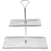 Etażerka Diamante 2-piętrowa kwadratowa 25 cm - IVV 8370.1