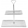 Etażerka Diamante 2-piętrowa kwadratowa 25 cm - IVV 8370.1