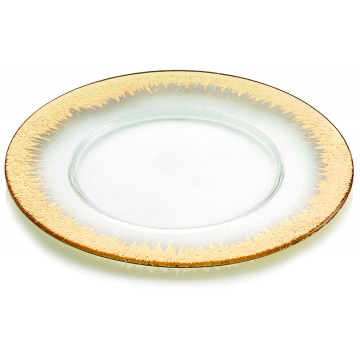Talerz dekoracyjny złoty Orizzonte 34 cm - IVV 776.43