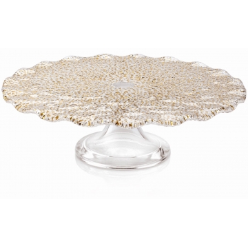 Patera na ciasto na nóżce Special złota 26 cm - IVV 6670.2