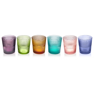 Szklanki Speedy zestaw 6 sztuk 280 ml kolorowe - IVV 6803.1