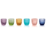 Szklanki Tricot zestaw 6 sztuk 75 ml kolorowe - IVV 8837.1