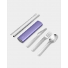 Sztućce Cutlery Set, matowy metalik lawenda - Chilly's Bottles CSET_MMLA