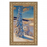 Obraz na porcelanie 20x35 cm Pejzaż zimowy Julian Fałat